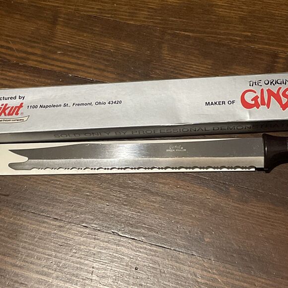 NEW ORIGINAL GINSU All Purpose KNIFE (As Seen On TV) Sharp SERRATED BLADE - Picture 7 of 12